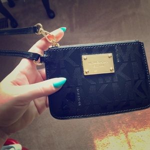MIchael Kors black wristlet